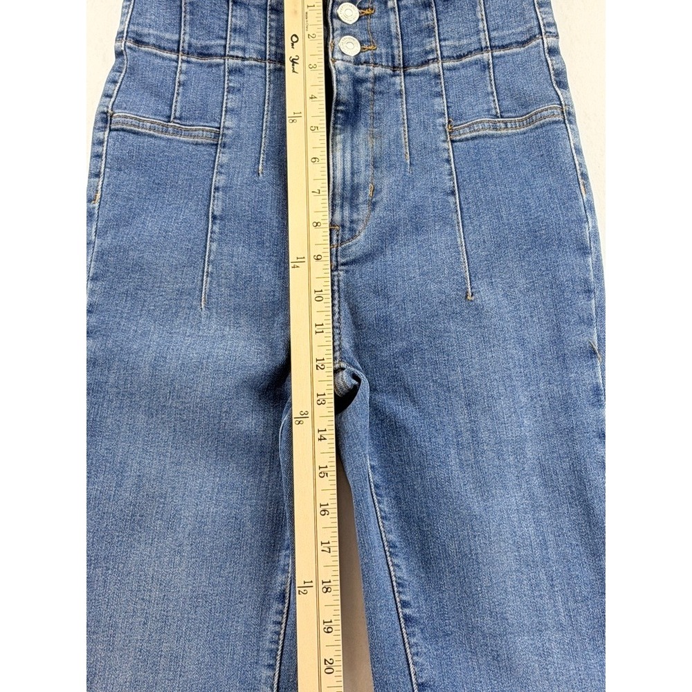 We The Free High Rise Flare Jeans Size 27 Blue Bell Bottom Denim - Picture 5 of 9
